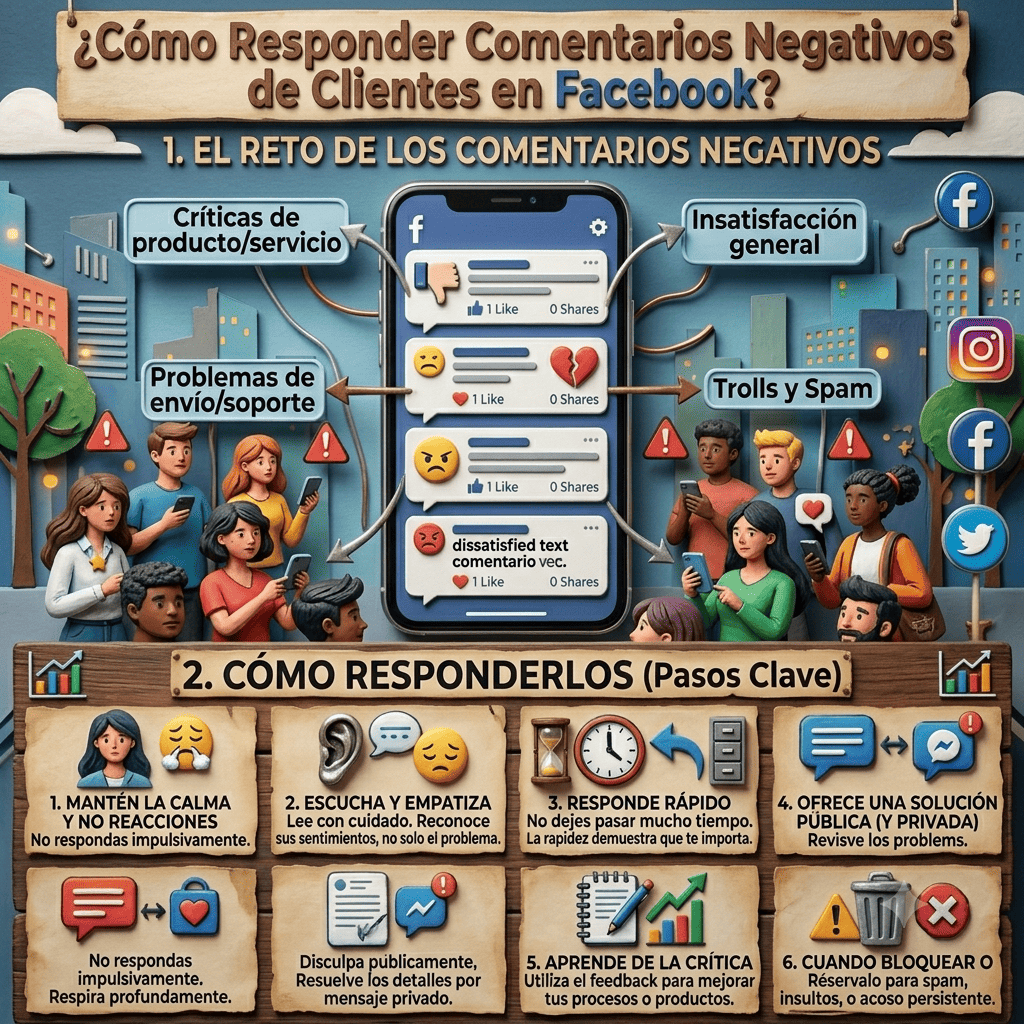 como responder comentarios negativos de clientes en facebook