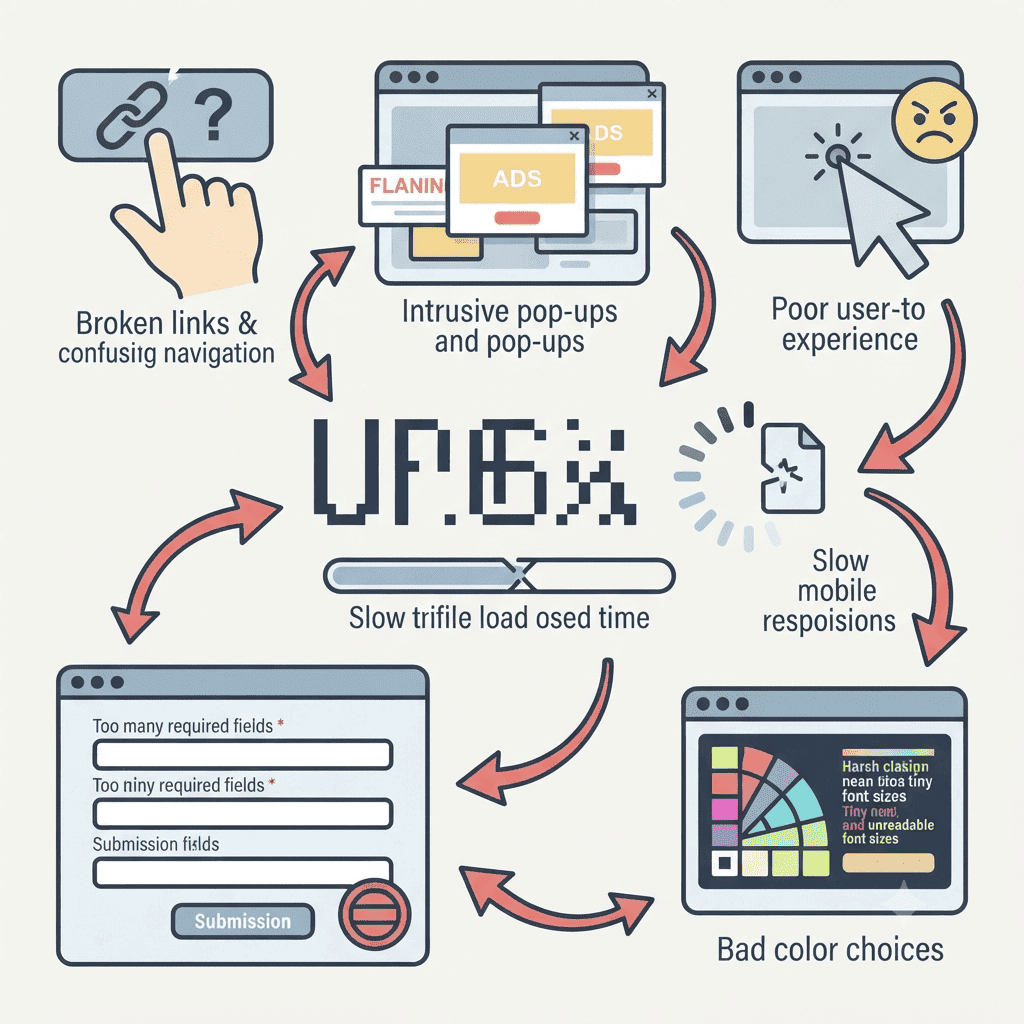 errores de diseño web que espantan a tus clientes