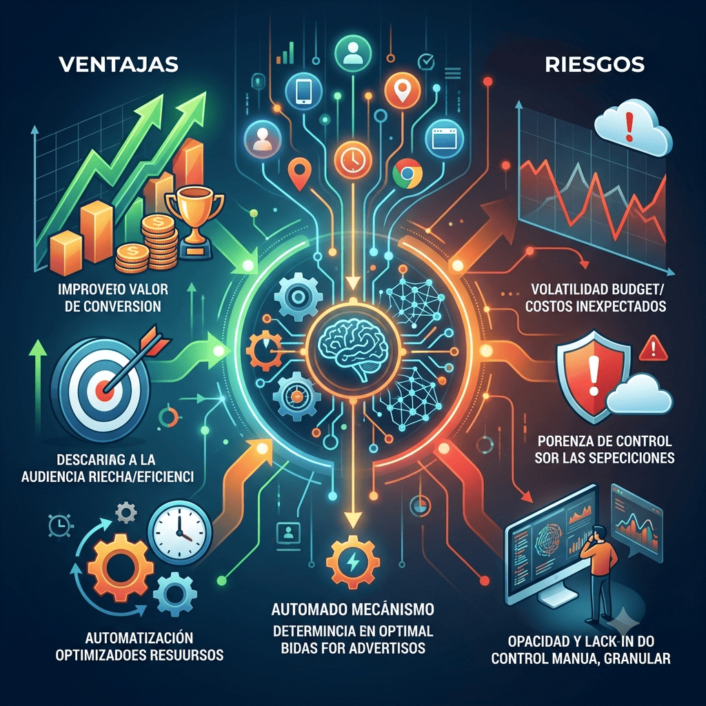 que es smart bidding en google ads ventajas y riesgos